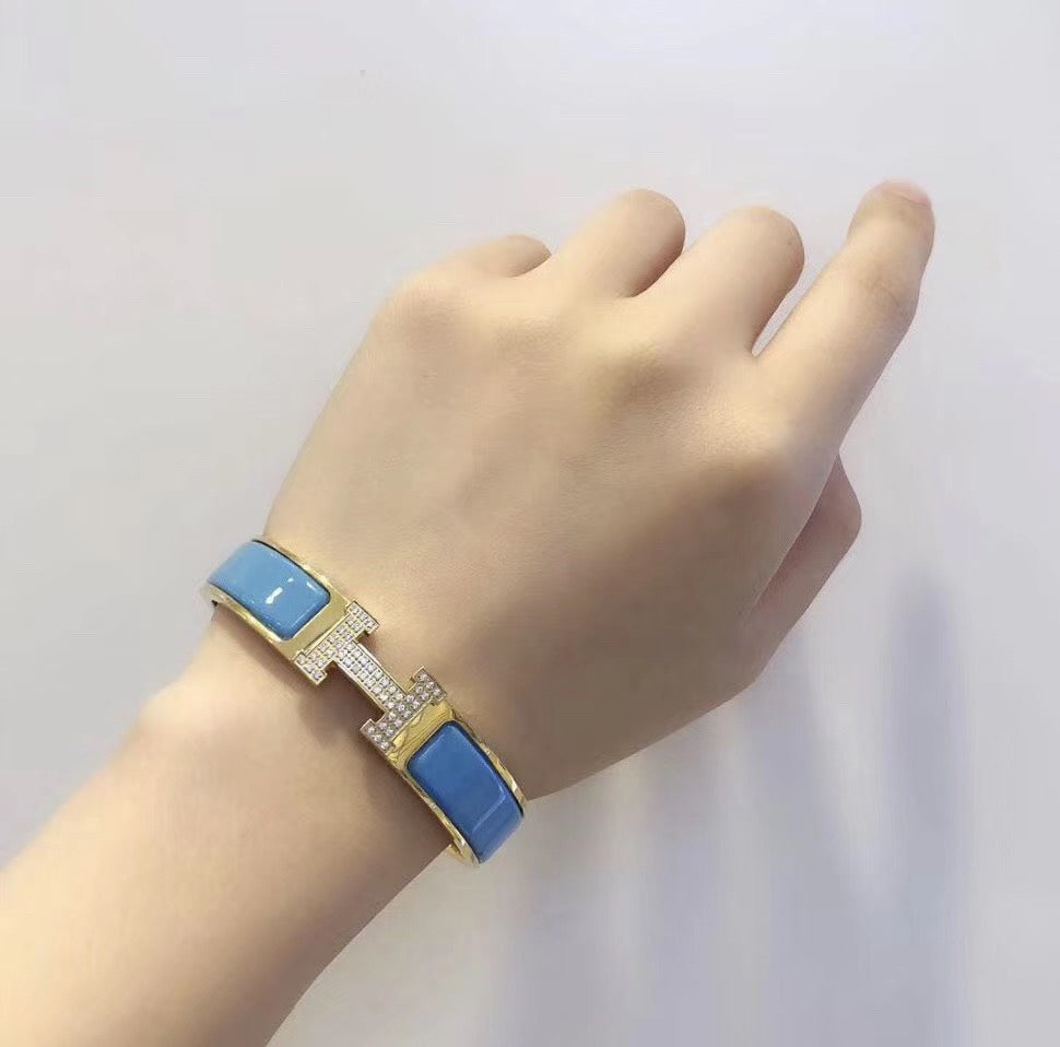 ¡®Glow Jewelry¡¯H CLOUD BLUE BRACELET GOLD DIAMOND