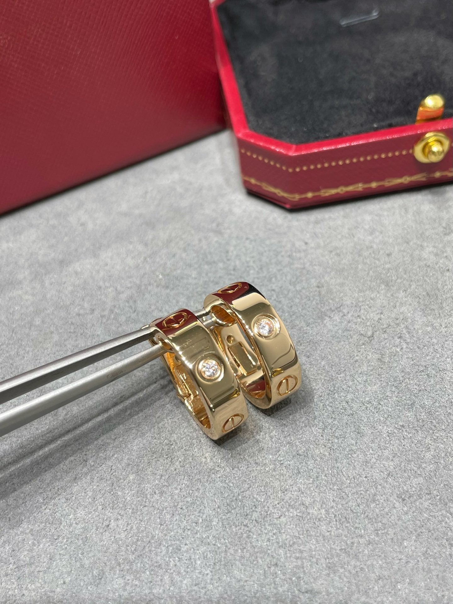 ¡®Glow Jewelry¡¯LOVE 5.5MM 1 DIAMOND EARRINGS