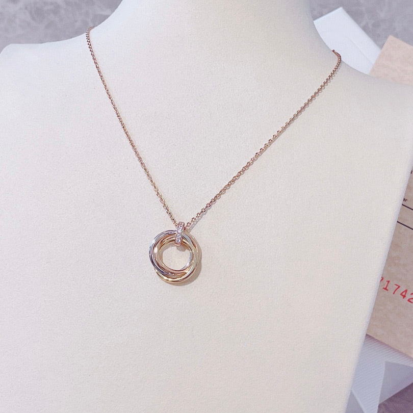 ¡®Glow Jewelry¡¯TRINITY NECKLACE GOLD DIAMONDS