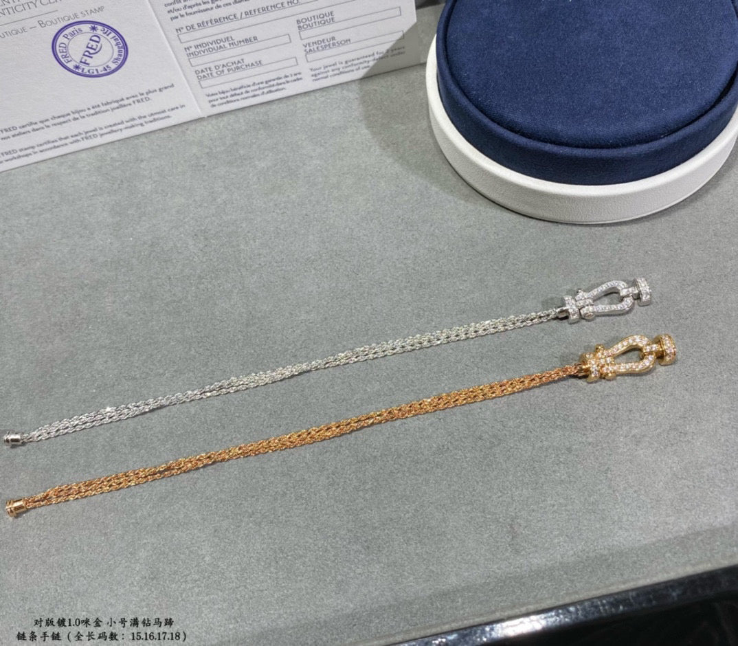 ¡®Glow Jewelry¡¯FORCE SMALL HORSESHOE DIAMOND CHAIN ROPE BRACELET