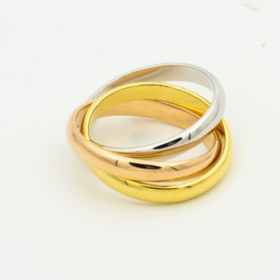 „Glow Jewelry“ TRINITY RING GOLD ROSÉGOLD SILBER