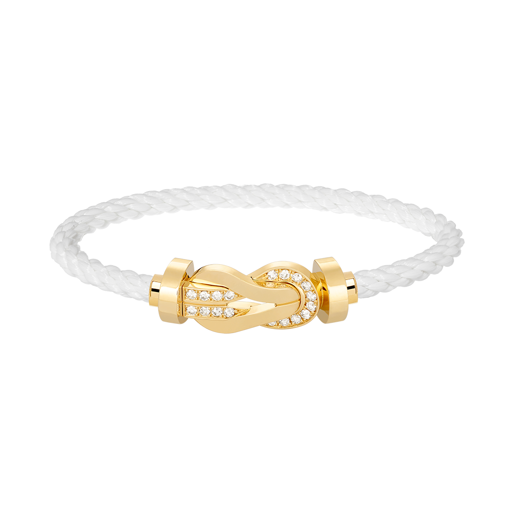 ¡®Glow Jewelry¡¯CHANCE LARGE 8 FIGURE BUCKLE HALF DIAMOND BRACELET GOLD
