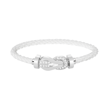¡®Glow Jewelry¡¯CHANCE LARGE 8 FIGURE BUCKLE HALF DIAMOND BRACELET SILVER