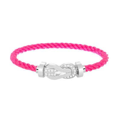 ¡®Glow Jewelry¡¯CHANCE LARGE 8 FIGURE BUCKLE HALF DIAMOND BRACELET SILVER