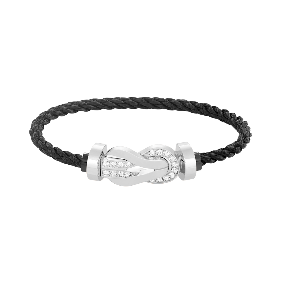 ¡®Glow Jewelry¡¯CHANCE LARGE 8 FIGURE BUCKLE HALF DIAMOND BRACELET SILVER
