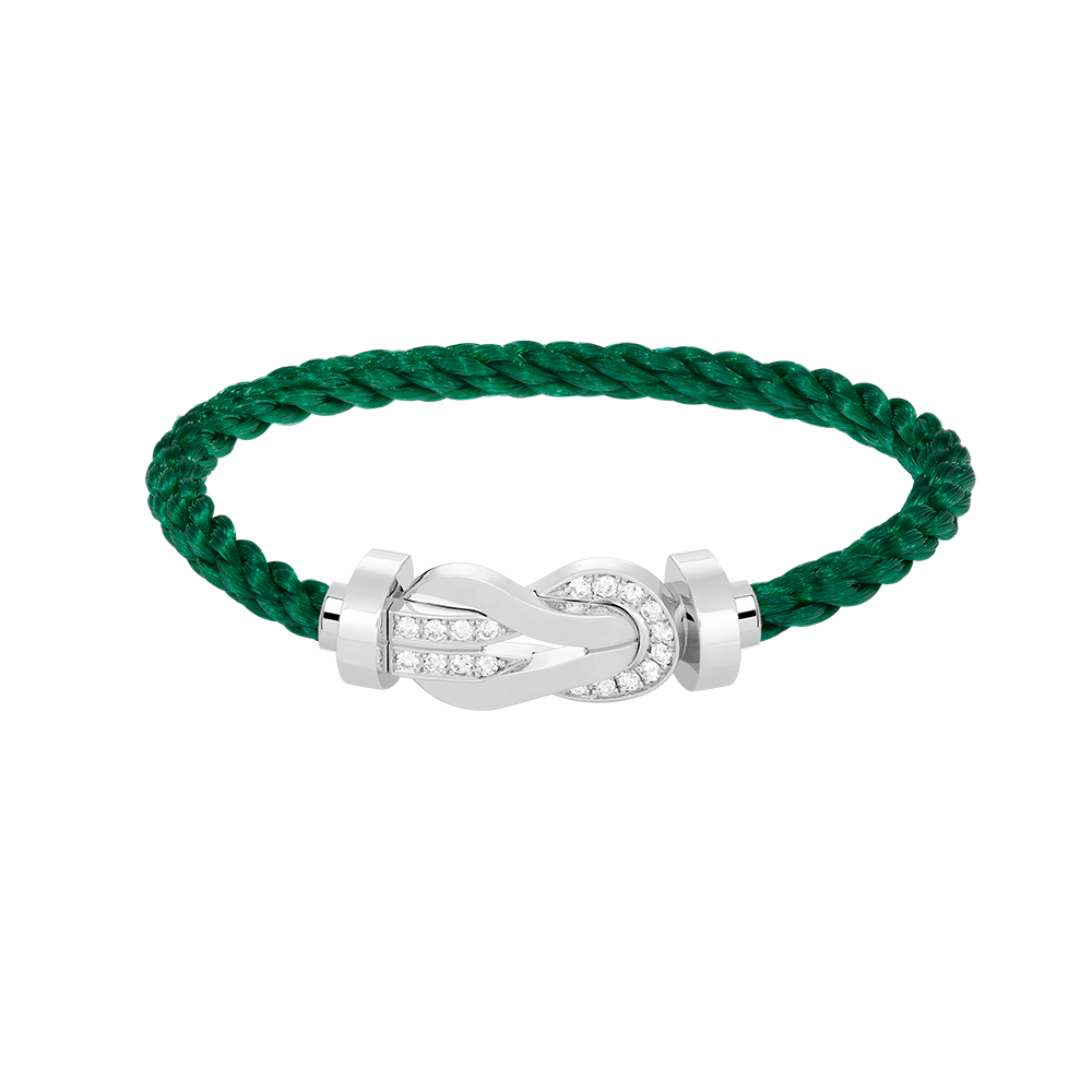 ¡®Glow Jewelry¡¯CHANCE LARGE 8 FIGURE BUCKLE HALF DIAMOND BRACELET SILVER