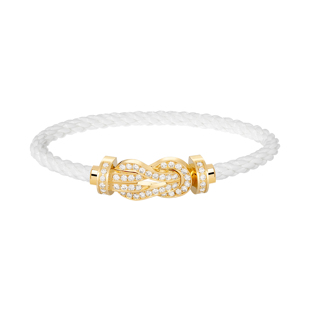 [Glow Jewelry]CHANCE LARGE 8 FIGURE BUCKLE FULLDIAMOND BRACELET GOLD