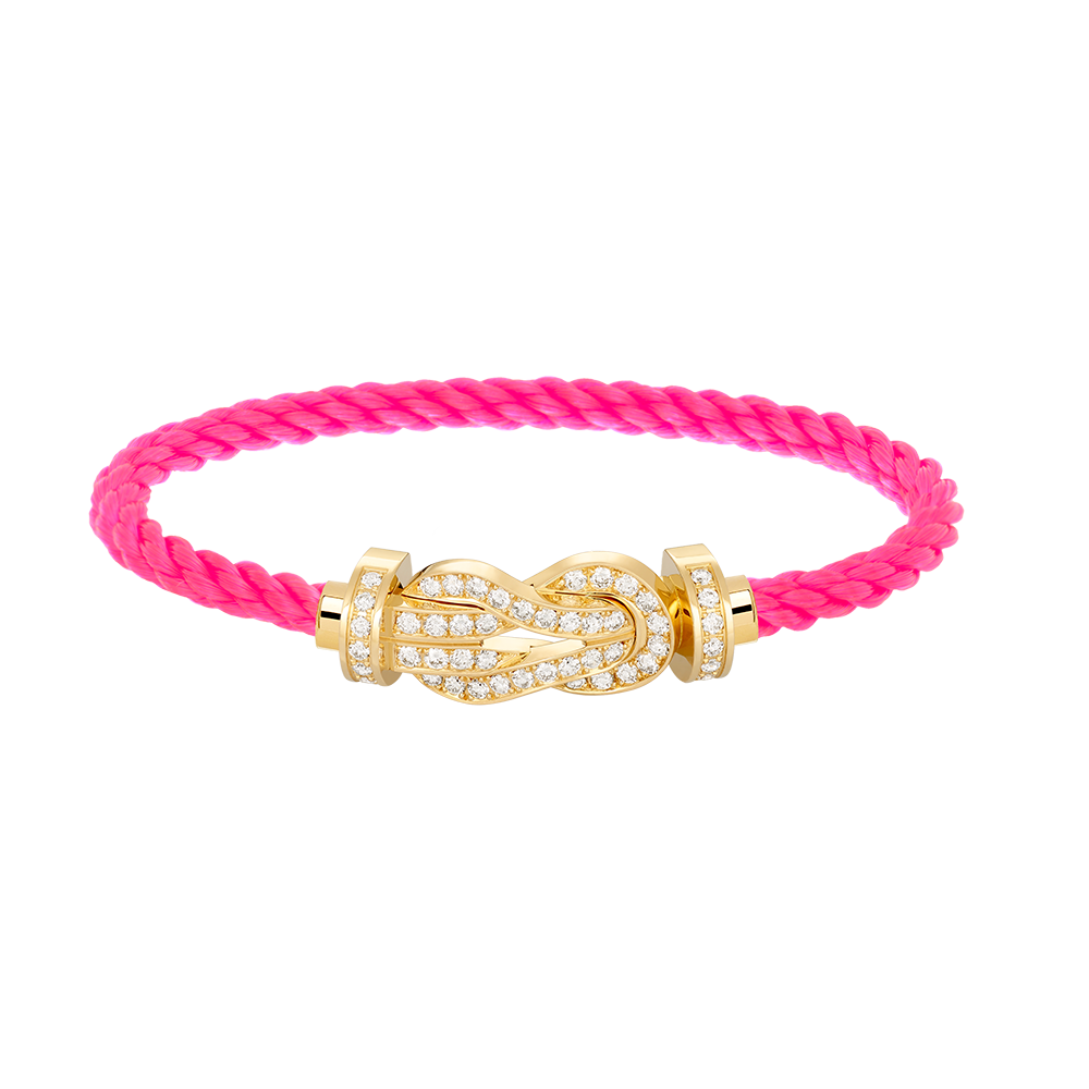 [Glow Jewelry]CHANCE LARGE 8 FIGURE BUCKLE FULLDIAMOND BRACELET GOLD