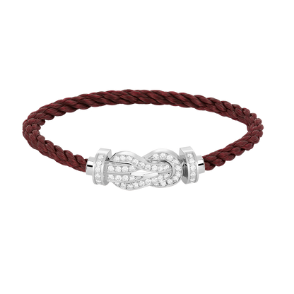 [Glow Jewelry]CHANCE LARGE 8 FIGURE BUCKLE FULL DIAMOND BRACELET SILVER