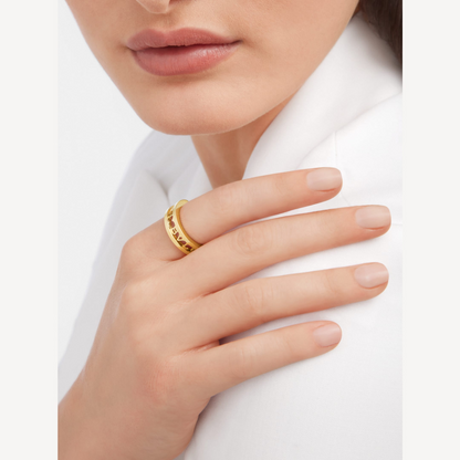 [Glow Jewelry]ZERO 1 ONE-BAND WITH OPENWORK LOGO SPIRAL RING