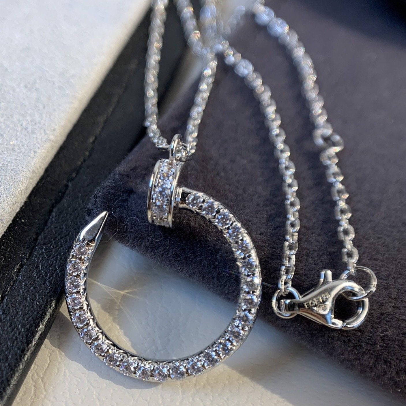 ¡®Glow Jewelry¡¯JUSTE NECKLACE SILVER DIAMONDS