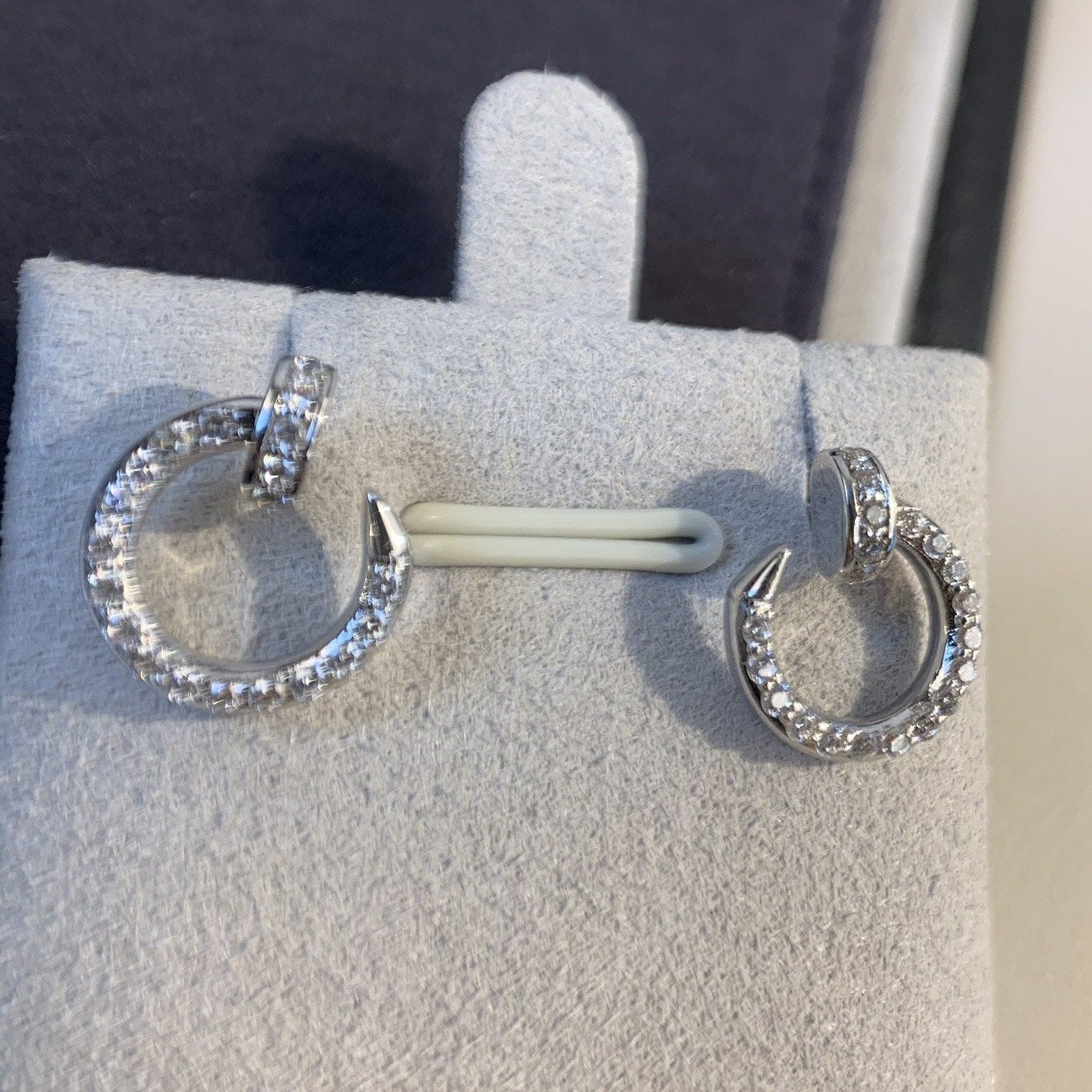 [Glow Jewelry]JUSTE EARRINGS SILVER DIAMONDS