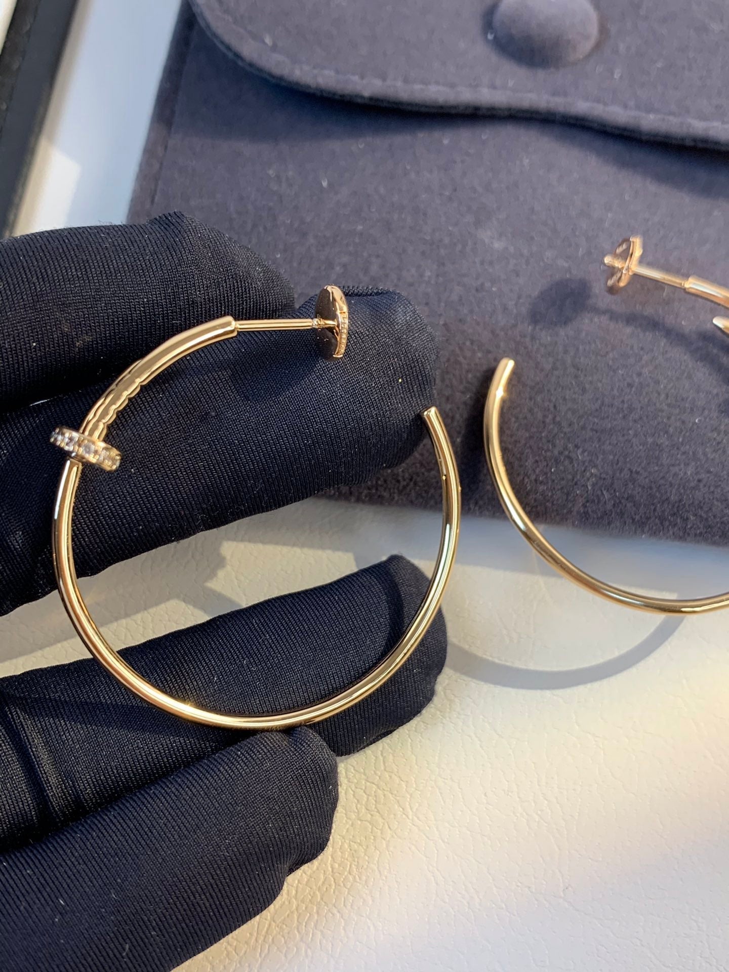 ¡®Glow Jewelry¡¯JUSTE EARRINGS GOLD DIAMONDS 1.8MM