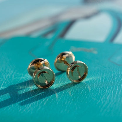 [Glow Jewelry]LOVE EARRINGS PINK GOLD 10MM
