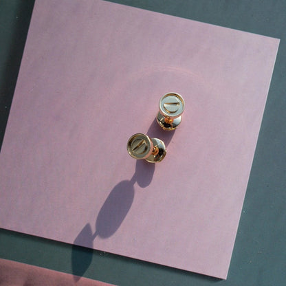 [Glow Jewelry]LOVE EARRINGS PINK GOLD 10MM