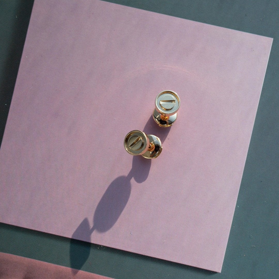¡®Glow Jewelry¡¯LOVE EARRINGS PINK GOLD 10MM