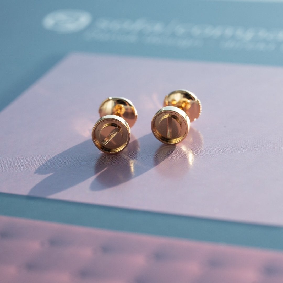 ¡®Glow Jewelry¡¯LOVE EARRINGS PINK GOLD 10MM