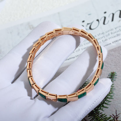 [Glow Jewelry]SERPENTI BRACELET PINK GOLD MALACHITE