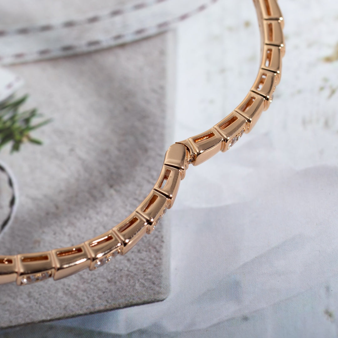 [Glow Jewelry]SERPENTI SMALL BRACELET PINK GOLD DIAMOND