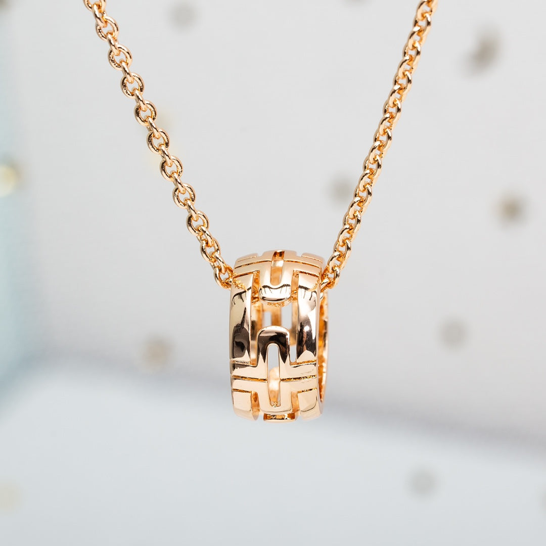 [Glow Jewelry]PARENTESI NECKLACE PINK GOLD