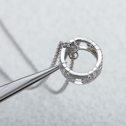 [Glow Jewelry]PARENTESI NECKLACE SILVER DIAMOND