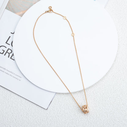 [Glow Jewelry]PARENTESI NECKLACE PINK GOLD DIAMOND