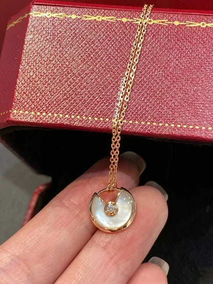 [Glow Jewelry]AMULETTE ROSE GOLD MOP NECKLACE