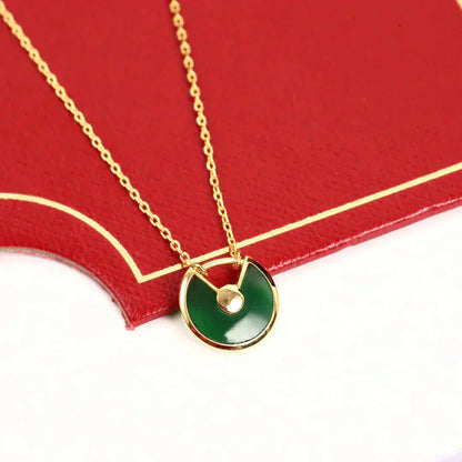 ¡®Glow Jewelry¡¯AMULETTE GOLD MALACHITE NECKLACE