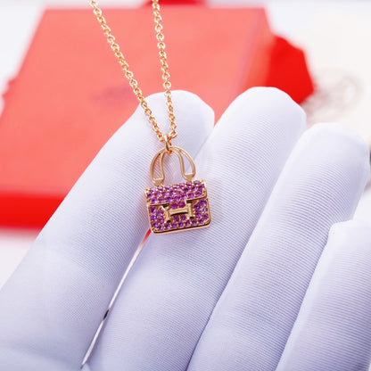 ¡®Glow Jewelry¡¯CONSTANCE PEDANT PURPLE DIAMOND NECKLACE