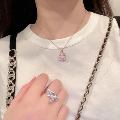 [Glow Jewelry]CONSTANCE PEDANT PURPLE DIAMOND NECKLACE