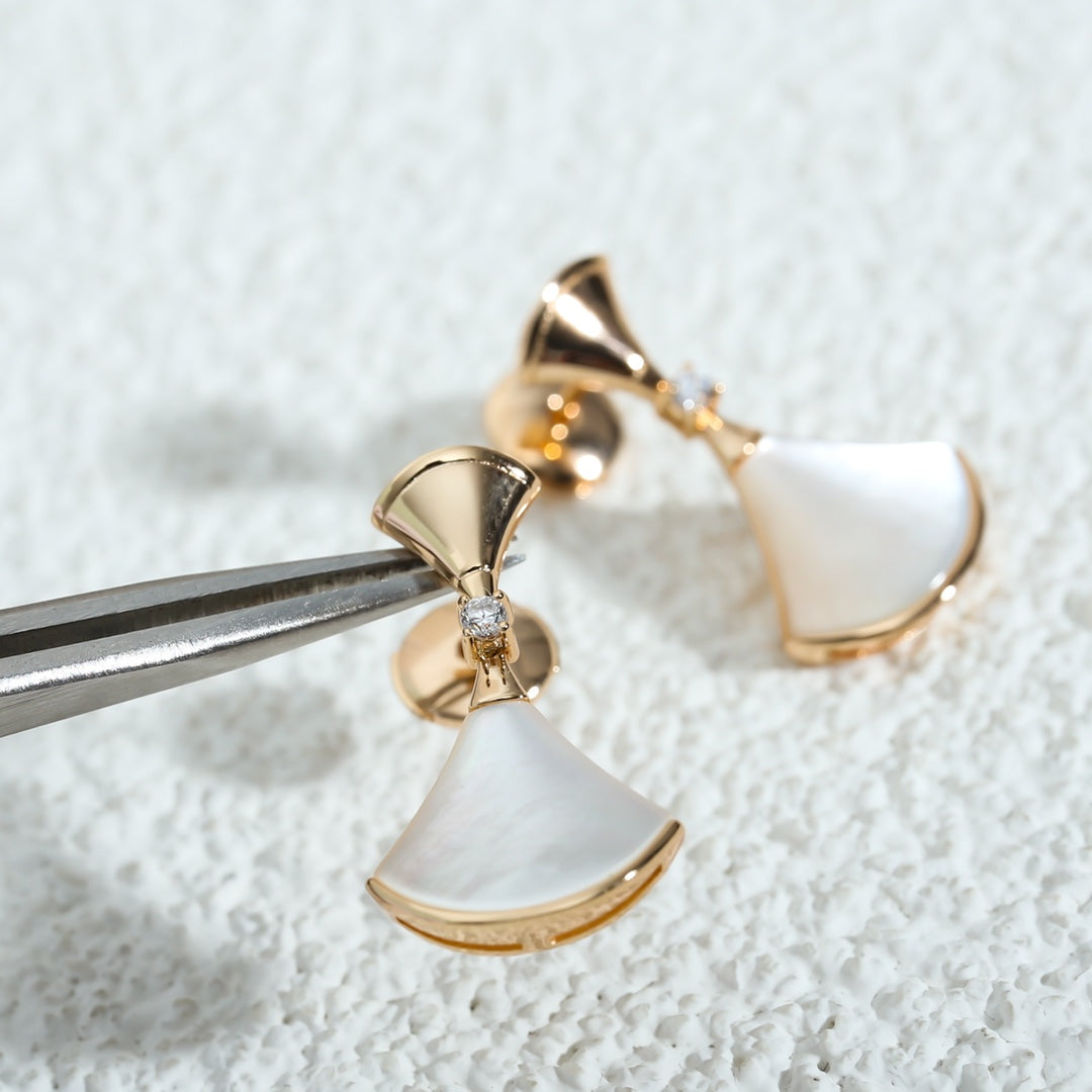 [Glow Jewelry]DREAM MOP PINK GOLD EARRINGS