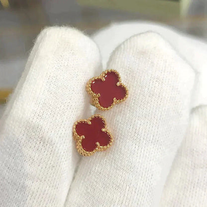 [Glow Jewelry]CLOVER MINI 9.5MM CARNELIAN EARRINGS