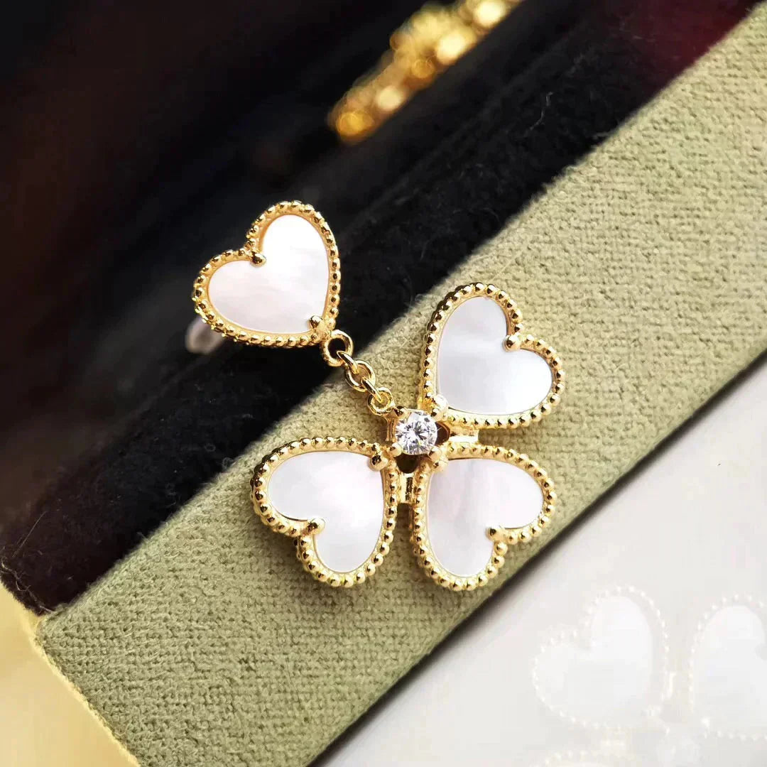 ¡®Glow Jewelry¡¯CLOVER SWEET WHITE MOP EARRINGS