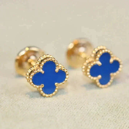 [Glow Jewelry]CLOVER MINI 9.5MM TURQUOISE EARRINGS