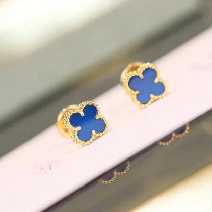 [Glow Jewelry]CLOVER MINI 9.5MM TURQUOISE EARRINGS