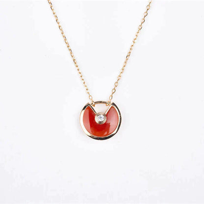 [Glow Jewelry]AMULETTE GOLD CARNELIAN ONYX NECKLACE