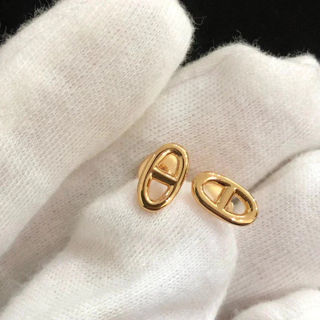¡®Glow Jewelry¡¯CHAINE SMALL EARRINGS GOLD AND SILVER