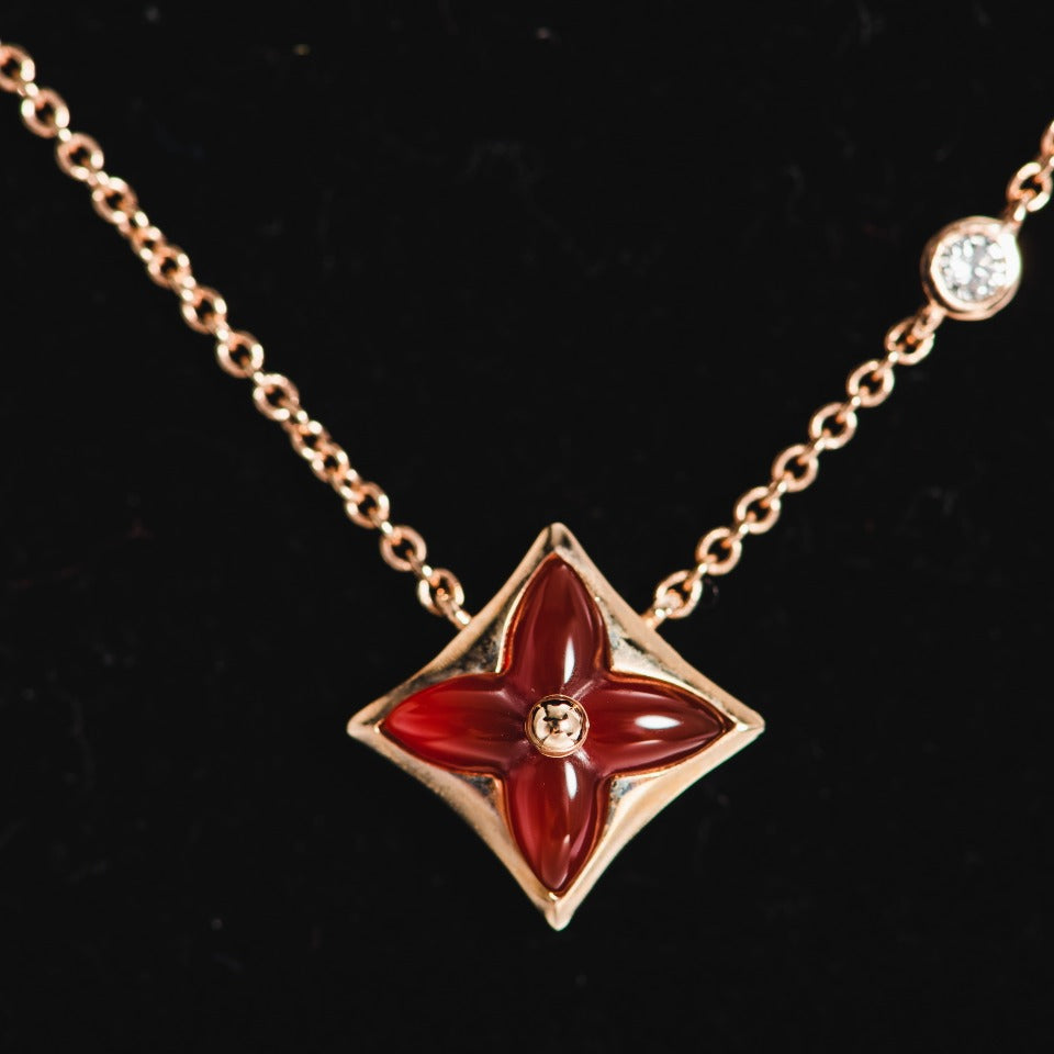 ¡®Glow Jewelry¡¯STAR NECKLACE PINK GOLD 1 DIAMOND