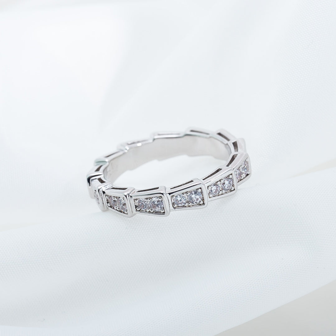 [Glow Jewelry]SERPENTI RING SILVER DIAMOND PAVED 3MM