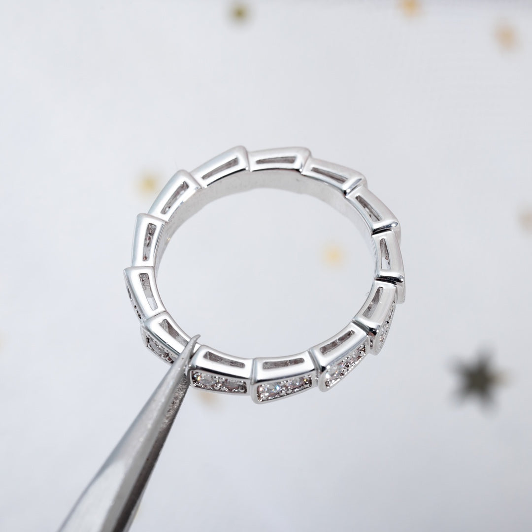 [Glow Jewelry]SERPENTI RING SILVER DIAMOND PAVED 3MM