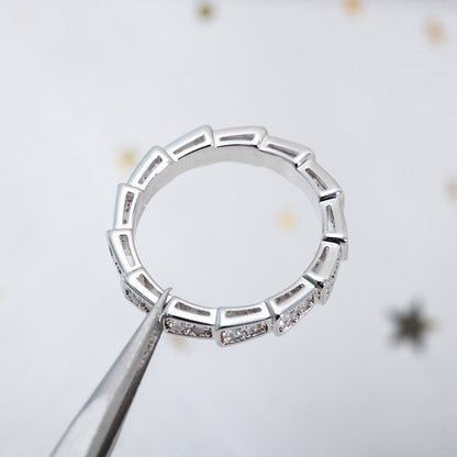 [Glow Jewelry]SERPENTI RING SILVER DIAMOND PAVED 3MM