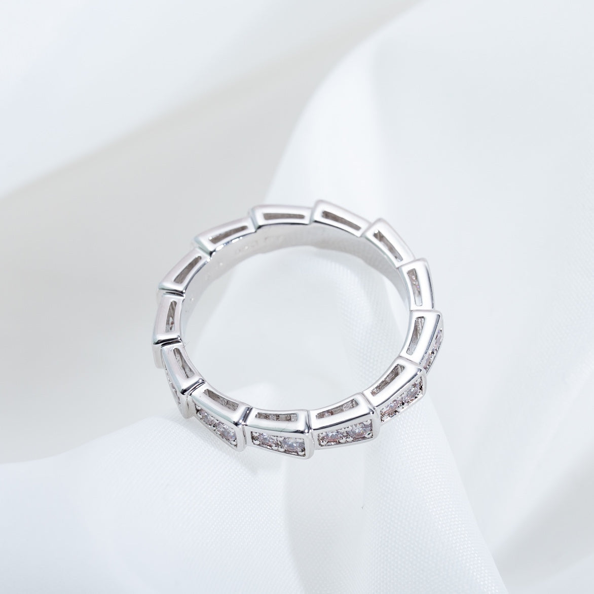 [Glow Jewelry]SERPENTI RING SILVER DIAMOND PAVED 3MM
