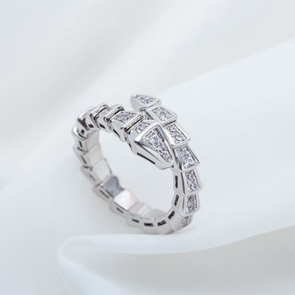 [Glow Jewelry]SERPENTI RING SILVER DIAMOND PAVED 4MM