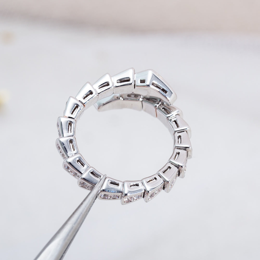 [Glow Jewelry]SERPENTI RING SILVER DIAMOND PAVED 4MM
