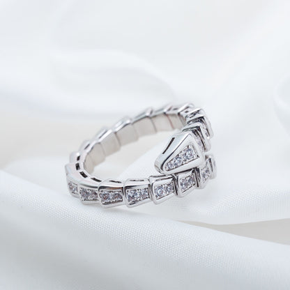[Glow Jewelry]SERPENTI RING SILVER DIAMOND PAVED 4MM