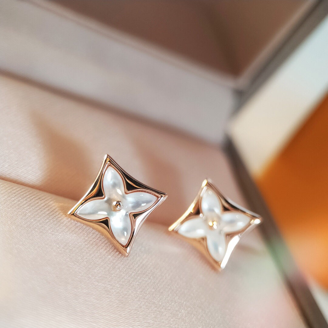 ¡®Glow Jewelry¡¯STAR MOP PINK GOLD EARRINGS