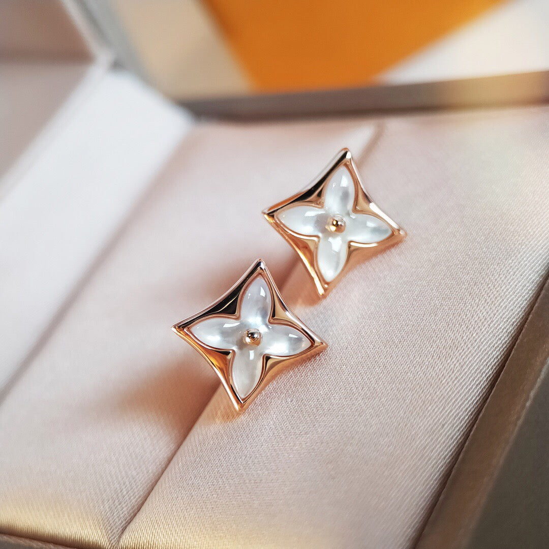 ¡®Glow Jewelry¡¯STAR MOP PINK GOLD EARRINGS