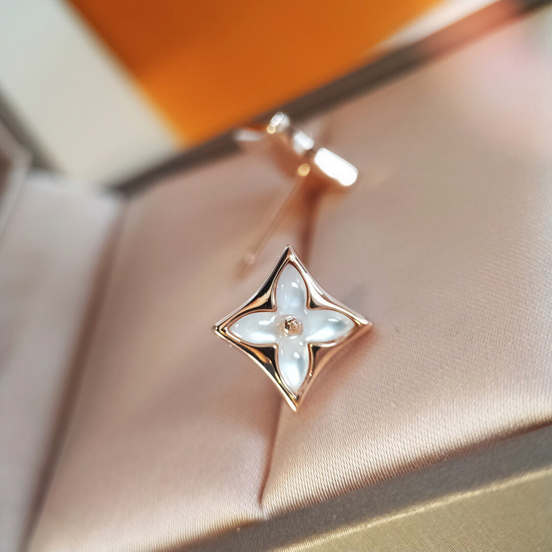 ¡®Glow Jewelry¡¯STAR MOP PINK GOLD EARRINGS