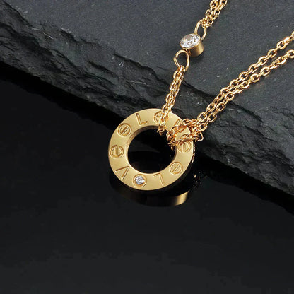 ¡®Glow Jewelry¡¯LOVE NECKLACE 16MM 2 DIAMONDS