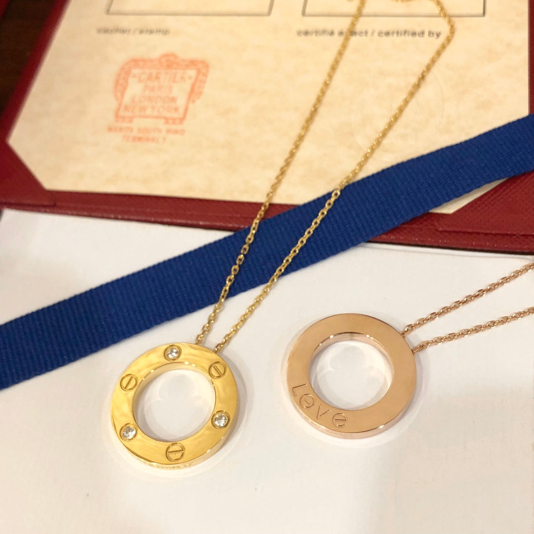 ¡®Glow Jewelry¡¯LOVE NECKLACE 16MM 3 DIAMONDS